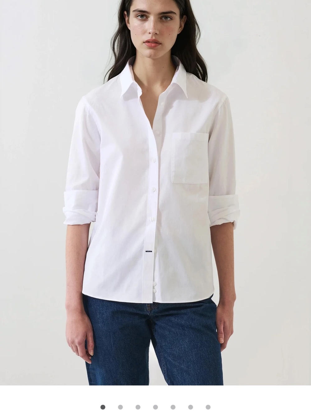 Classic White Women’s Cotton Button-Down Shirt by Patrick Assaraf